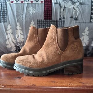 Brown Suede Ankle Boots